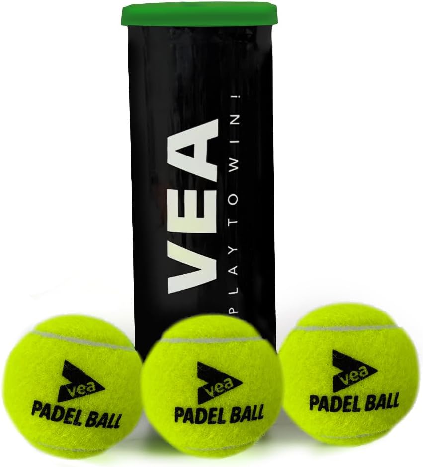 VEA Padel Balls – 3 Ball Tube | Durable, High Bounce, Tournament Quality