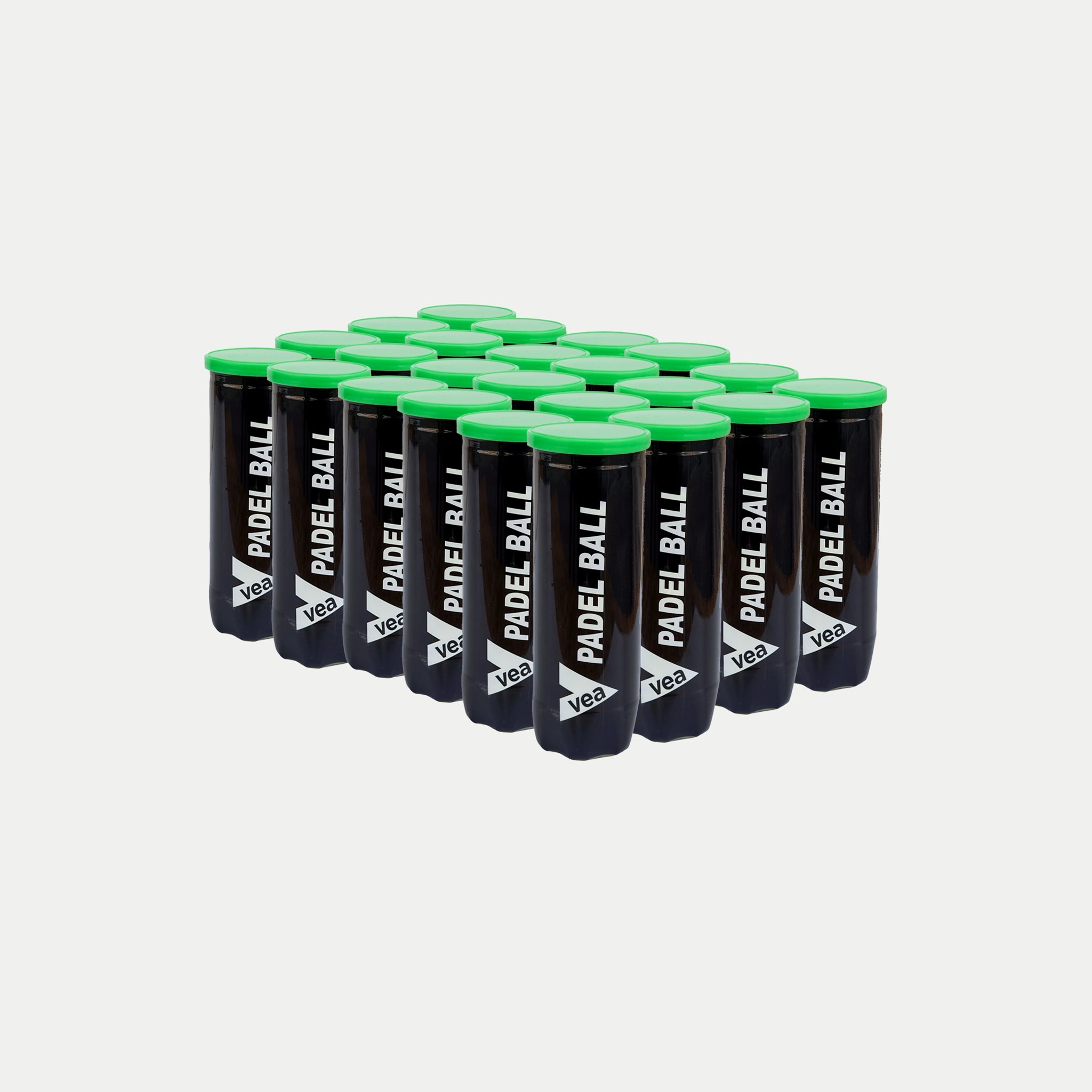 VEA Padel Balls – 72 Balls (24 Tubes) | Durable, High Bounce, Pro Quality