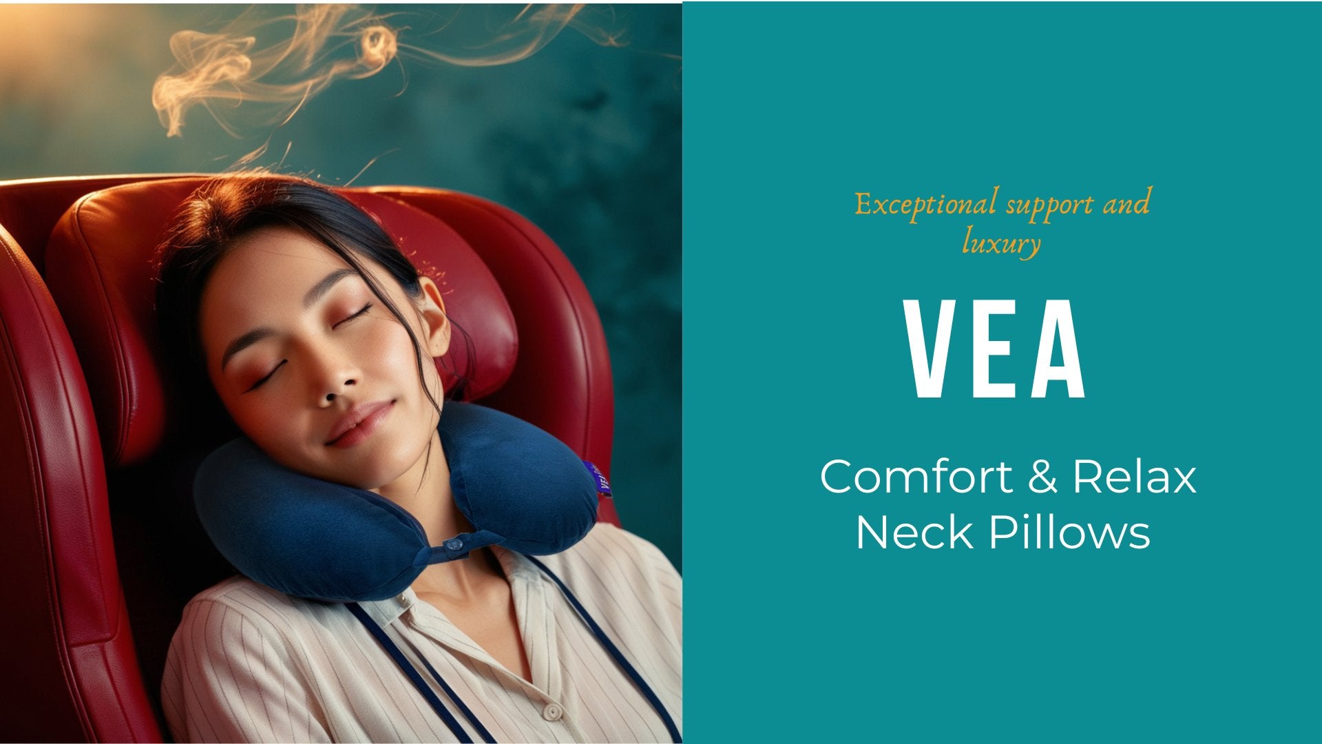 Vea Comfort Memory Foam Travel Neck Pillow