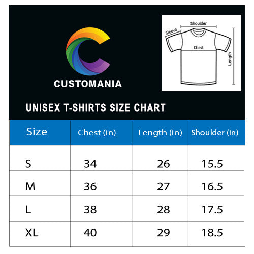 Valentine quotes T-shirts Size Charts 